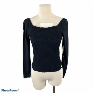 NWT TREASURE & BOND Black Long Sleeve‎ Boho Shirt (L10/12)
